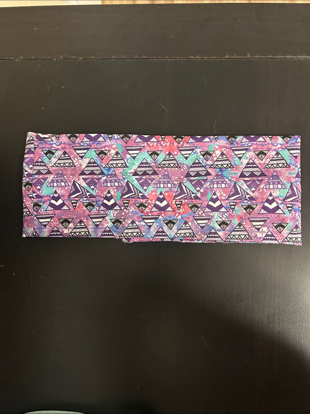 Kind Apparel Colorful Mountain Geometric Stretch Headband - Purple Pink Blue